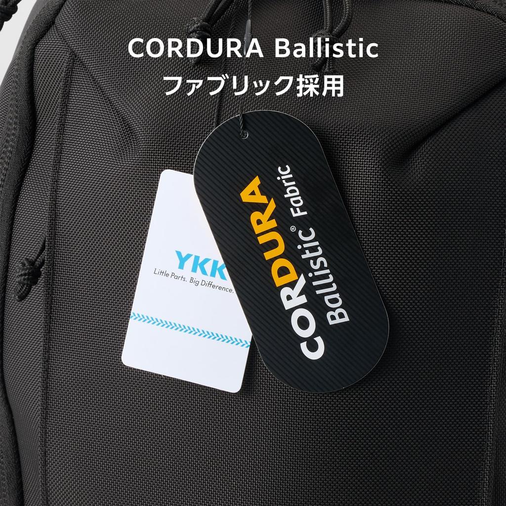 ELECOM MNL CITY PACK CORDURA Ballistic Business Backpack, 15.6 Inches, 21L, Water-Repellent, Black, BM-MNLBP02BK