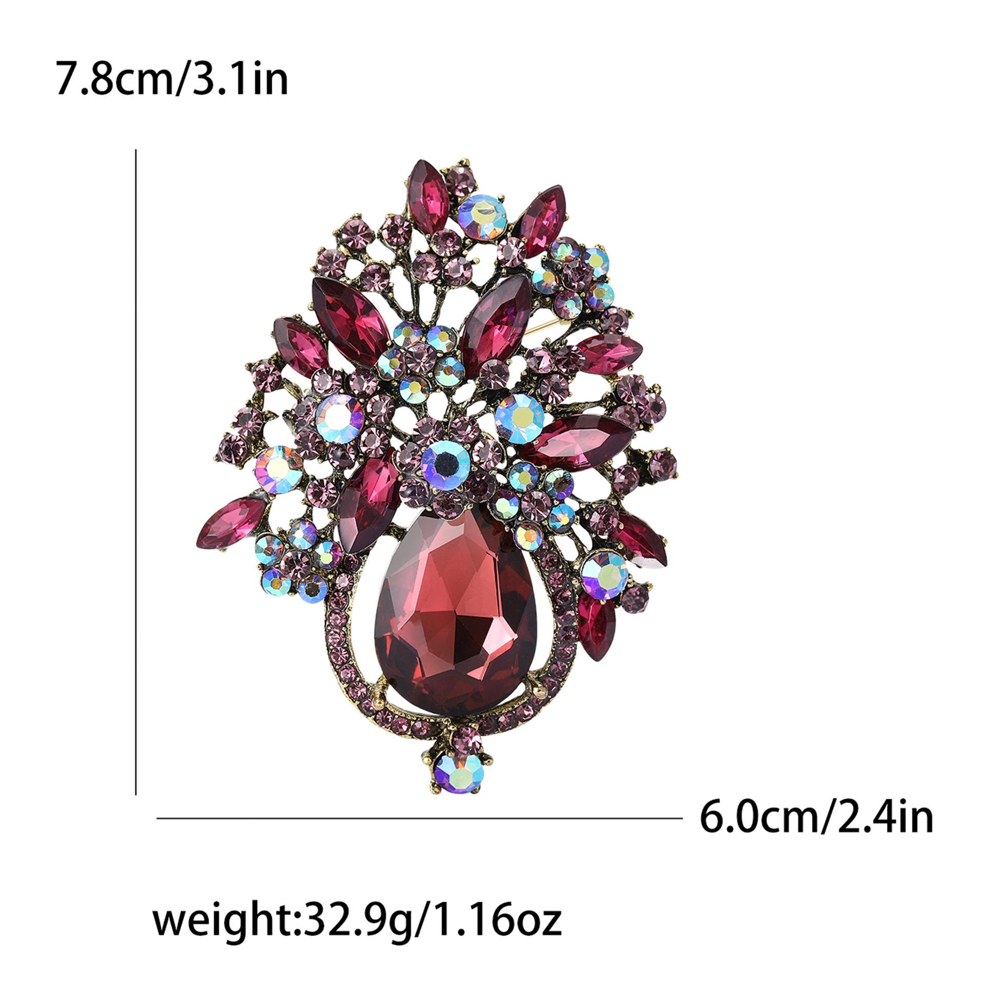 

Легкая роскошная брошь из сплава со стразами, стеклянная брошь высокого класса, женское платье, костюм, корсаж, ювелирные изделия, булавка