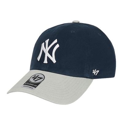 '47 Brand New York Yankees CLEAN UP Cap - Navy/Grey Two-Tone Adjustable Dad Hat [Parallel Import]