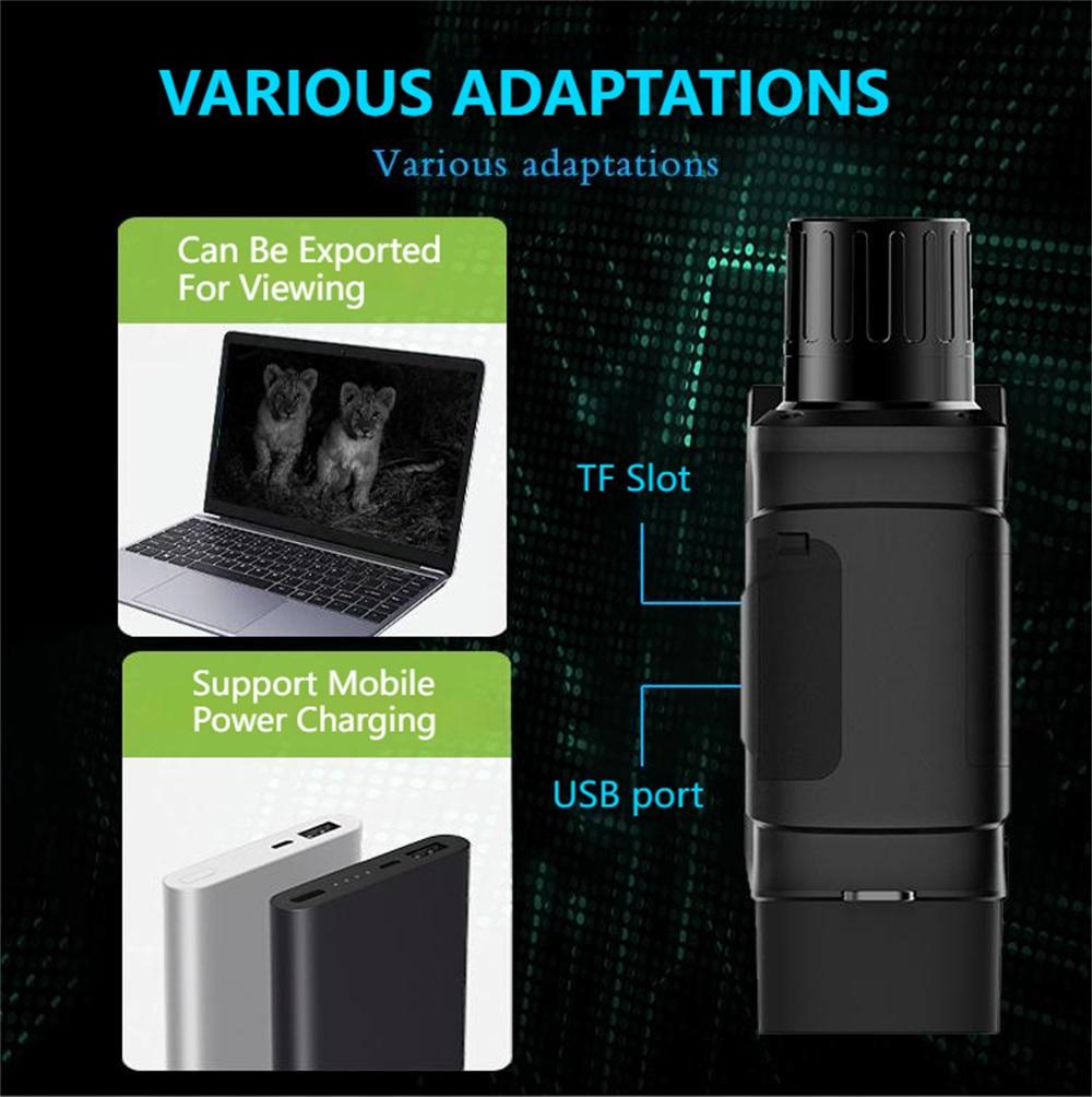 Nv016 4 Inch 5k Uhd Wifi Binocular Telescope 52mp 10x Digital Zoom 300m Infrared Binoculars Night Vision For Hunting Camping