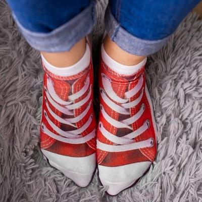 3D Shoe Pattern Socks Funny Prank Socks