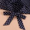 Perfect Match Navy Blue Polka Dot Bow Fake Collar Dickey Half Blouse False Collar Stylish Detachable Half Shirt Blouse Faux Collar