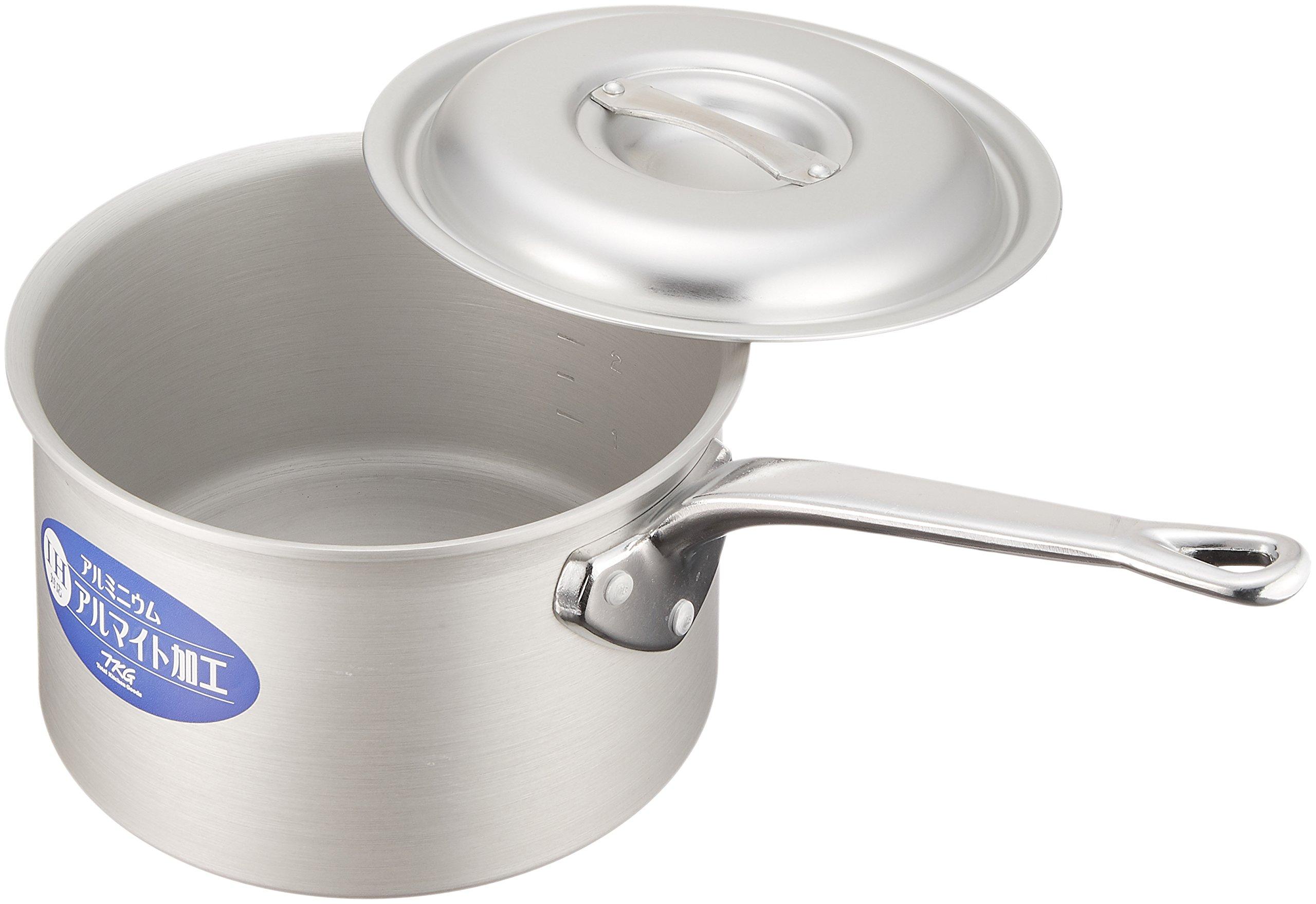 

Endo Shoji Commercial TKG Deep Saucepan (with Measuring Scale), 21cm, Induction Compatible, Aluminum, AKTF602