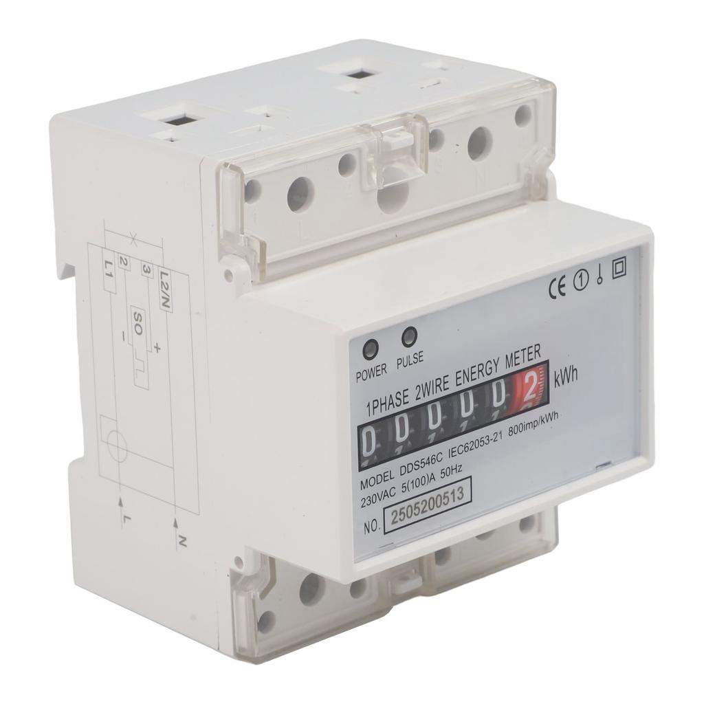 Optical Coupling Isolation DIN Rail Meter Electricity Usage Analysis White Optical Coupling Isolation Energy Meter