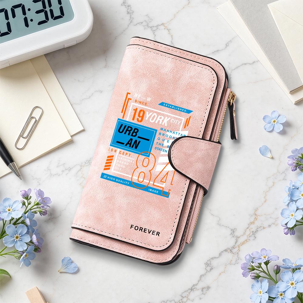 Urban Style Long Wallet Fashion Multi Slot Purse Portable Casual Daily Use Card Holder
