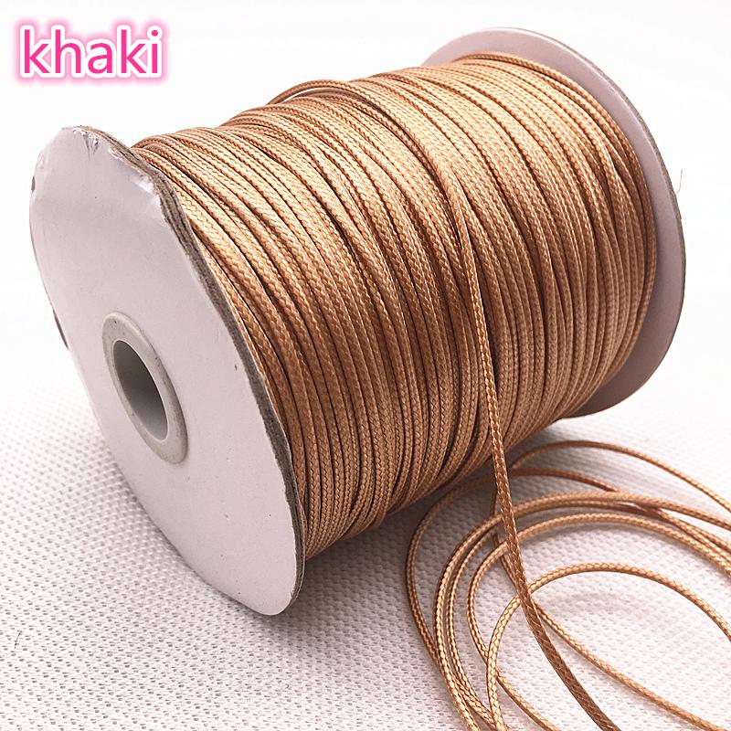 NEW 10 Meters 1mm 1.5mm Waxed Cotton Cord Waxed Thread Cord String Strap Necklace Rope Bead DIY Jewelry Making for Bracelet