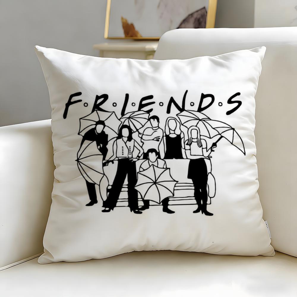 classic TV series Friends Cushion Cover Soft  EasyWash Pillow Case  Versatile for Couch Bed Travel and Office
