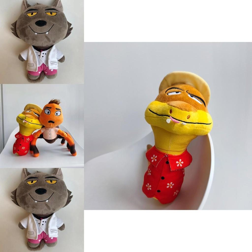 Soft And Durable 25cm Plush Toys The Bad Guys Chameleon Snake And Wolf Stuffed Dolls