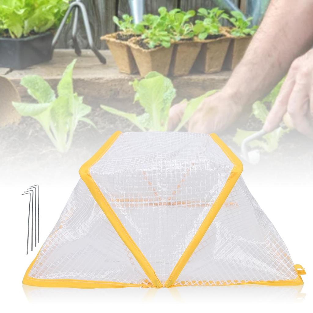 Faltbares Gewächshauszelt Transparenter Pflanzenschutz, Frost- und Tierabdeckung für Pflanzen, Wiederverwendbare Kälteschutzabdeckungen für Gemüse und Blumen
