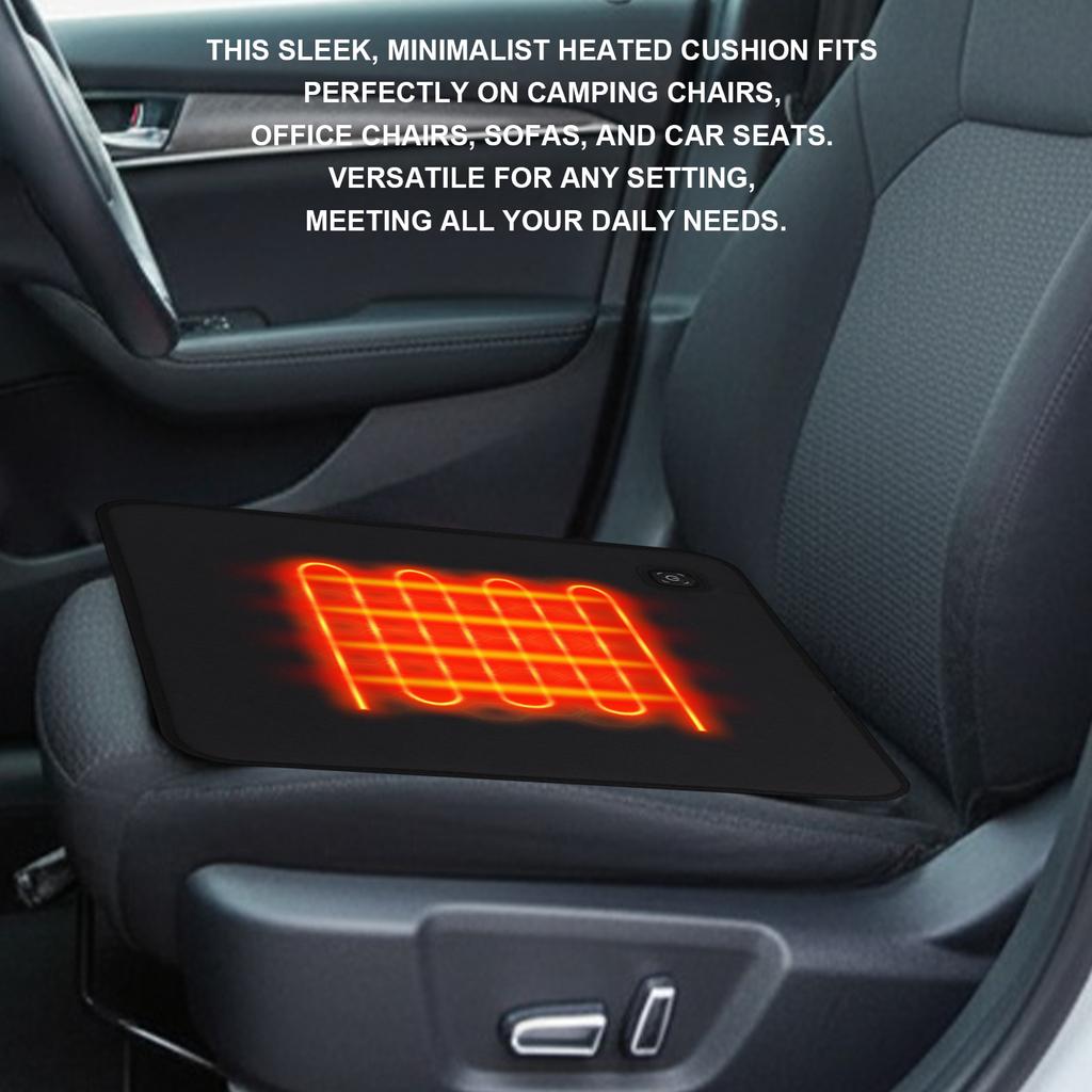 5VUSB Electric Heating Pad Winter Heated Cushion 3-Level Temperature Foldable Heated Seat Warmer Cold-Weather Outdoor Heated Mat