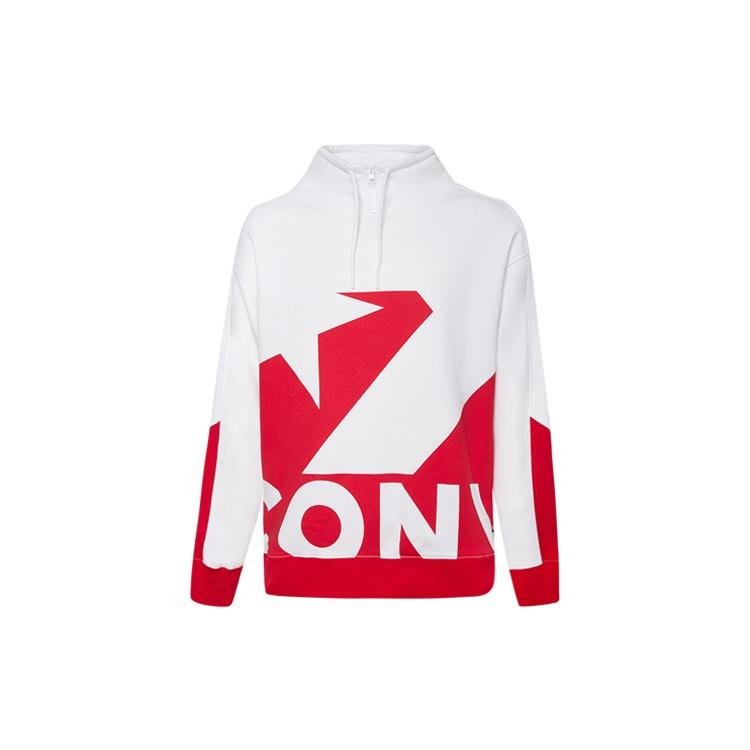 Converse Printed Funnel Neck Sweatshirt Asia Sizing Red Men s 10019472-A02 L