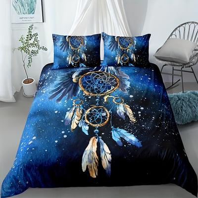Dream-Catcher Print Bedding Set Soft Comfortable Duvet Cover For Bedroom Guest Room (1*Duvet Cover+2*Pillowcase)
