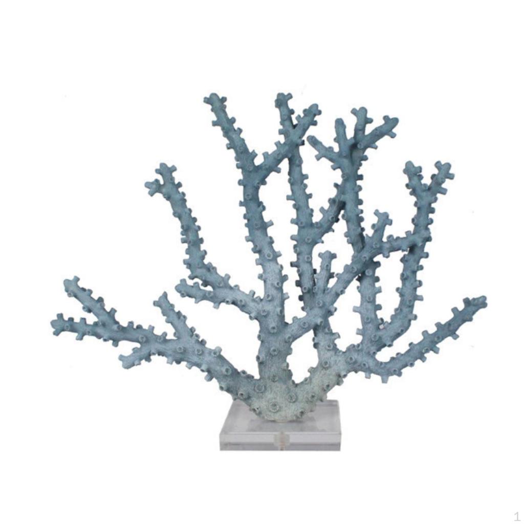 Coral Sculpture with Acrylic OceanicThemed Coastal Decorative Piece for Living Room,