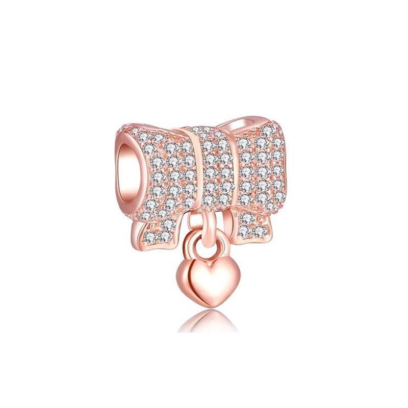 Charms Planet Bead Copper Rose Gold Pink Butterfly Dangle Fit Bangle Bracelet Necklace Diy Jewelry