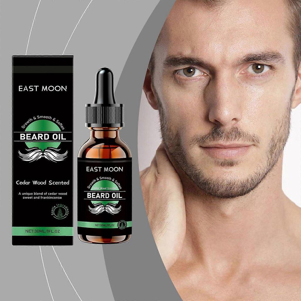 East Moon Men's Cedar Beard Care Essential Oil Fragrance Fresh Gentle Cleansing Moisturizing Refreshing Beard Oil