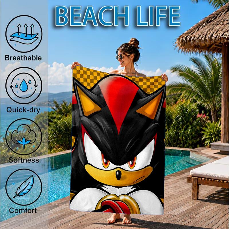 Hedgehog Adventure Speed And Colors Beach Towel, Microfiber Beach Towel, Perfect For Pool, Beach, Travel, Home Decor Beach Party Fan Gifts