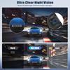 10.88' 4K Mirror Dash Cam, Dual Rear View, Night Vision, G-Sensor, APP Control, Loop Recording