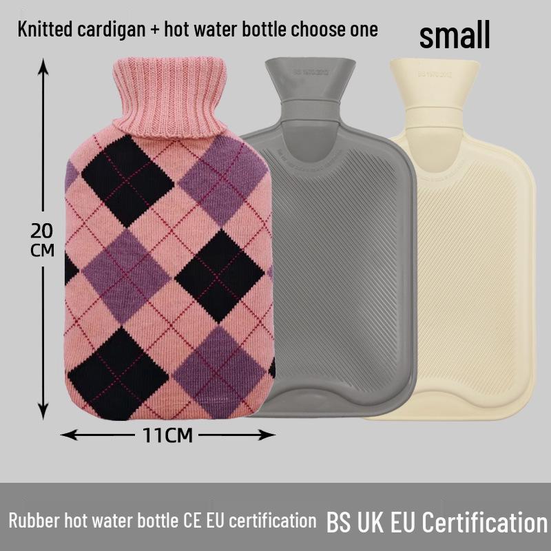 Explosion-Proof Hot Water Bottle: Rubber Design for Stomach and Feet, Long-Lasting Warmth