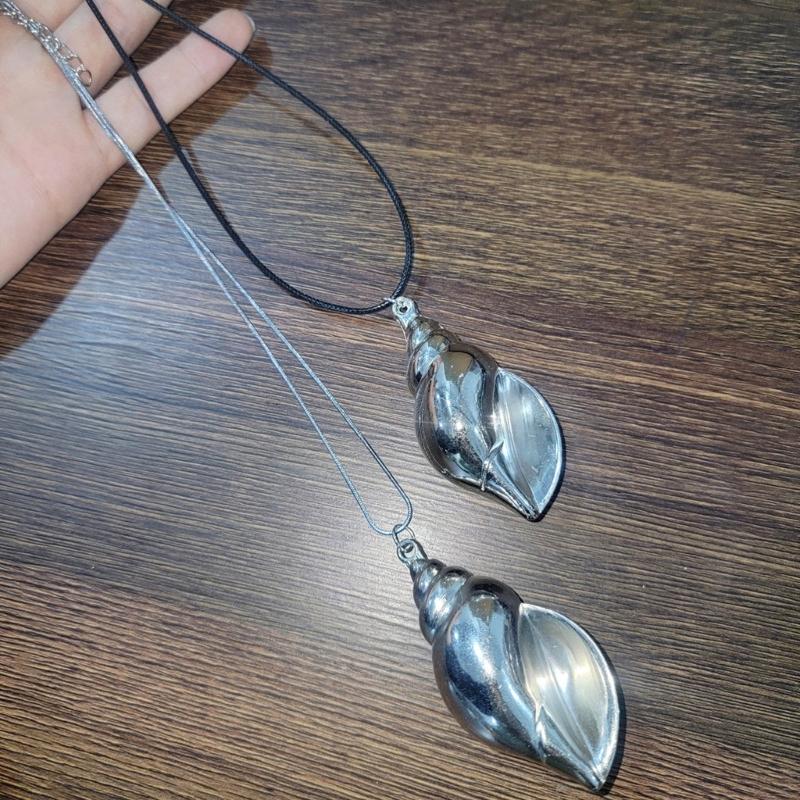 Large Conch Clavicle Chain Necklace Sea Snail Shape Neckchain Stylish Y2k Collarbone Chains Decoration for Daily Wear