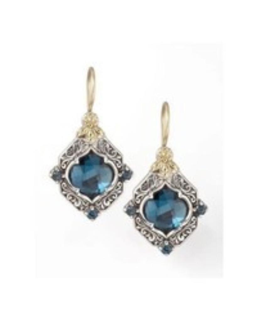 Personalized Vintage Blue Crystal Women's Earrings Generous Style Earrings