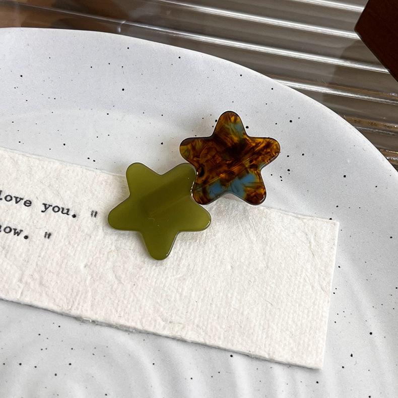UXSL Simple Acetic Colorful Stars Hairpins for Woman Girls Sweet Cute Star Hairclips Decorate Barrettes Fashion Hair Accessories