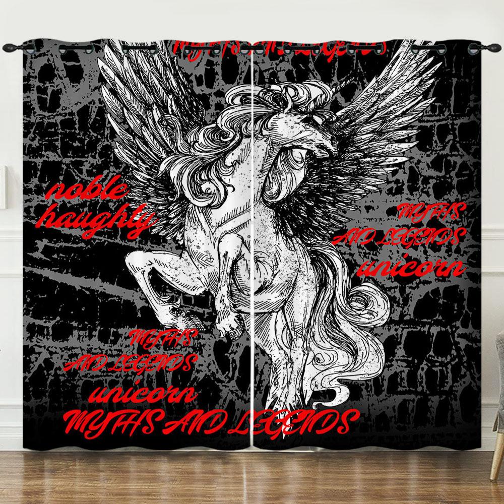 Curtain Dinosaur World 3D Digital Printing Blackout Curtain Punching