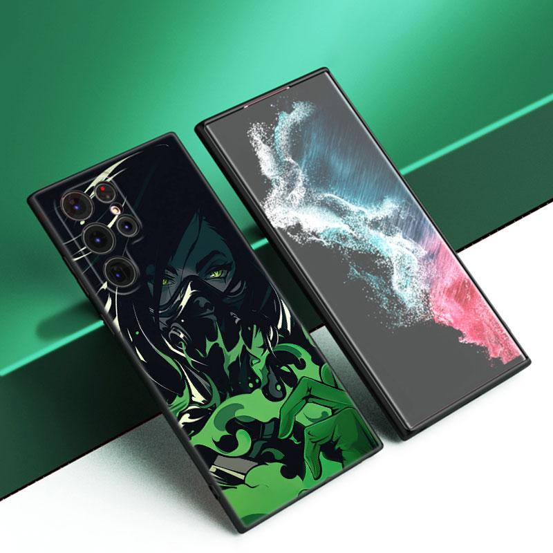 

Черный силиконовый чехол для телефона Valorant Game для Samsung Galaxy S23 S21 S20 FE S24 S22 Ultra S10E S10 S9 S8 Plus Samsung S21 FE