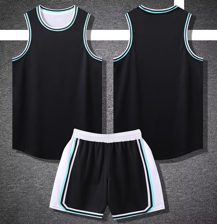 

American Basketball Suit Men S Game Adult Children S Training Suit College Jersey Summer Women S Yardage Print 6XL чорний