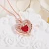 Heart-Shaped Diamond Pendant Necklace with Birth Month Accent