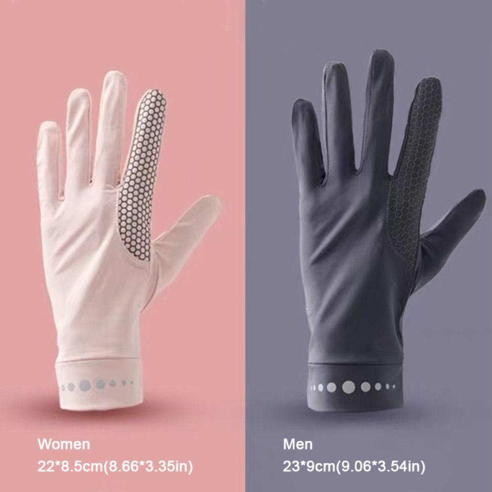 Thin Ice Silk Gloves Elastic Non Slip Summer Sun Gloves Breathable Touch Screen UV Protection Gloves Sports Cycling Driving