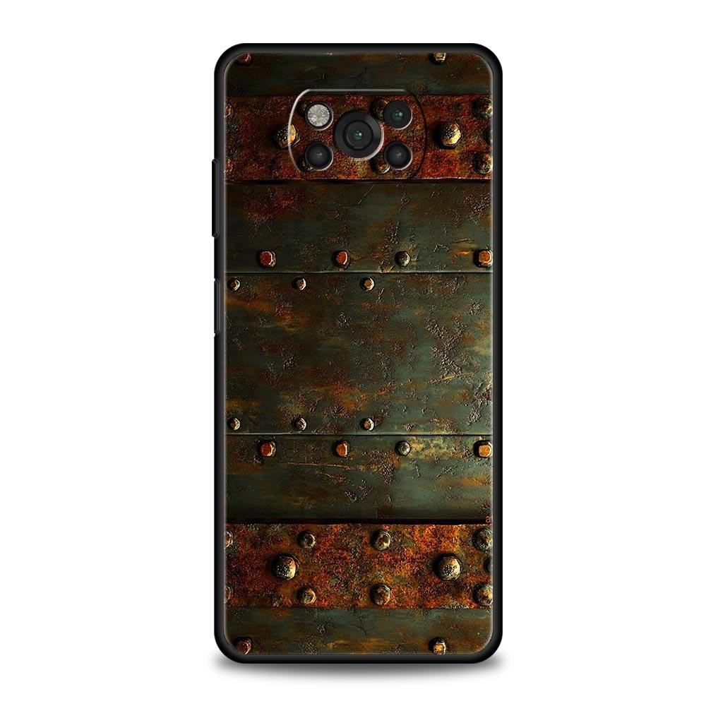 Vintage Industrial Style Rusty Phone Case Cover  for Xiaomi Poco F7 Ultra F6 F5 F4 F3 X6 X5 X4 X3 NFC C51 C55 M4 GT 5G Soft TPU