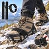 Safety Traction Cleats Straps for Icy Roads 2Pcs Adjustable Ice Cleats, Hook And Loop with Metal Nylon Snow Buckles, Fastening Crampons Not Included