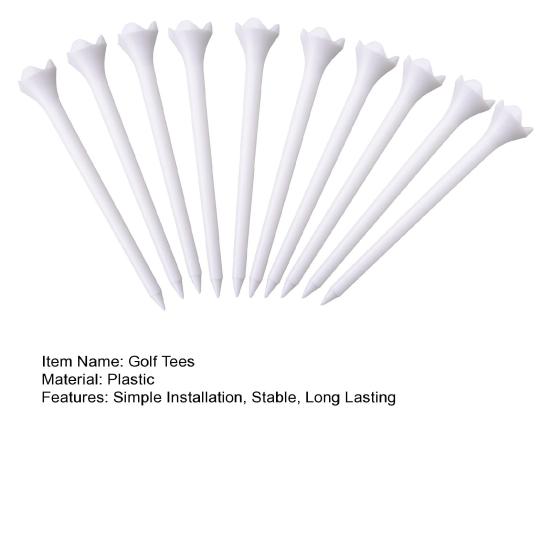 10 buc tricouri de golf stabilitate ridicată frecare redusă reutilizabile instalare simplă tricouri lungi de golf din plastic ajutor pentru antrenament