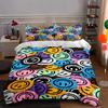 Colorful Smiley Faces Bedding Duvet Cover Sets Duvet Covers Pillowcases Gifts (1 * Duvet Cover 2 * Pillowcases, Without Duvet Insert)