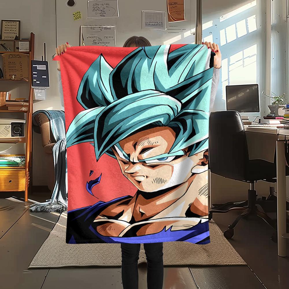 Dragon Ball Character Poster Print Flannel Blanket,High quality Comfortable for All Seasons,Home Decor,Warmth and Comfort,Perfect for Christmas Gifts