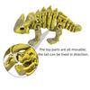 3D Printed Gold And Silver Skeleton Dragon, Joints Movable, Simulated Biological Model Ornament, Entertainment Toy