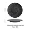 Nordic Style Large Frosted Stone Texture Ceramic Steak Plate - Round, Shallow, Light Luxury Design