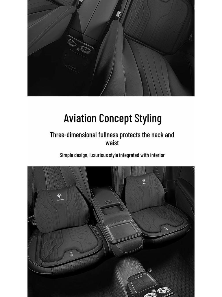 Baojun Car Headrest & Lumbar Pillow: Memory Foam Neck and Back Support Cushion for Comfort