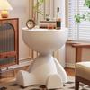 Modern Plastic Sculpture Geometric Standing Statue Cute Small Side Table Tray End Table for Living Room