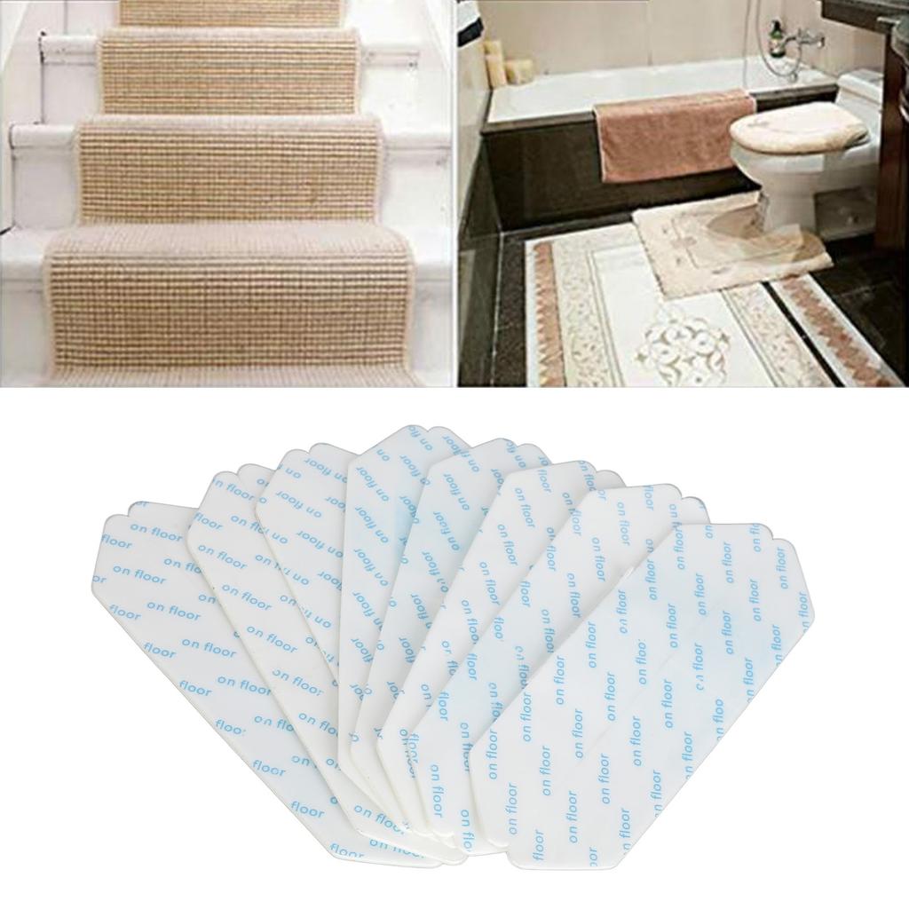16 Pcs Adhesive Carpet Tape Pad PU Rug Pad   Anti Slip Sticker Rug Corner Tape Pad Grips