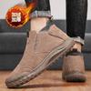 Men's new winter velvet anti slip and wear-resistant workwear shoes  fashionable and thick warm cotton shoes