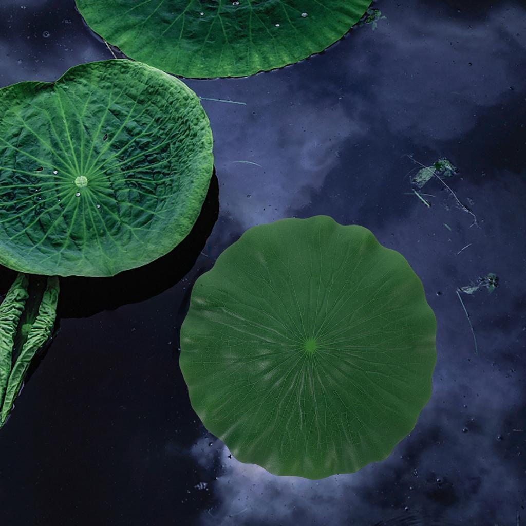 6Pcs Simulation Lotus Leaves Artificial Floating Green 28Cm Aquarium Fish Tank Pond Decoration Floating Plants Ornaments