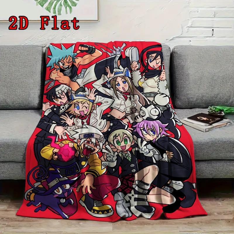 Soul Eater 2D Flat Pattern Flannel Blanket High quality All Seasons Warmth and Comfort Perfect for Christmas Gifts.NMT0928442