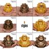 Feng Shui Toad Mascot Crafts Money Lucky Fortune Wealth Chinese Golden Frog Toad Coin Home Office Car Ornaments Lucky Gifts