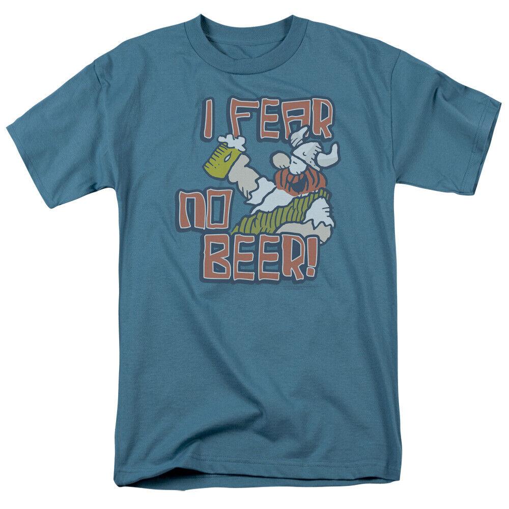 26 Hagar The Horrible I Fear No Beer T Shirt Mens Licensed Comic Strip Tee Slate Unisex T-Shirt M