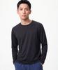 BASIC HOUSE Cool Functional Air Dry Regular Fit Long Sleeve Tee Black Lzts3116