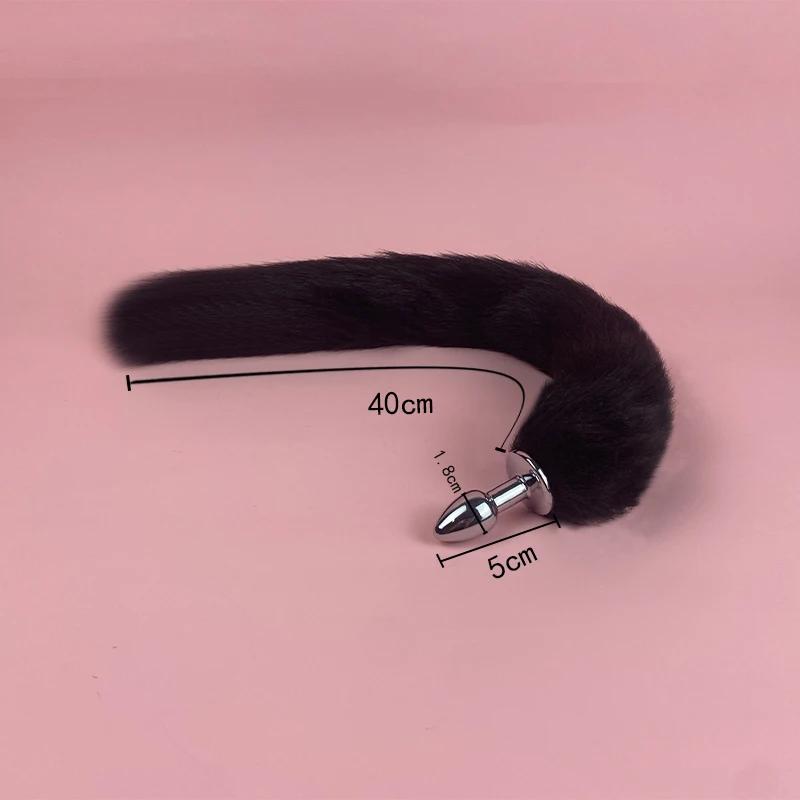1.8/2.2CM Sexy Fox Anal Plug Mini Tail Anal Toys for Beginner Stainles Steel Cosplay Sex Toys for Couple Men Woman Adult Product