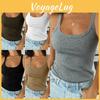 Women's Basic Blouse Ribbed Tank Top Sleeveless Cami Vest Perfect Casual T-shirt Daily Wear