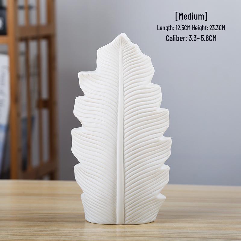 Nordic White Unglazed Ceramic Vase - Decorative Fake Flower Holder for Home and Living Room