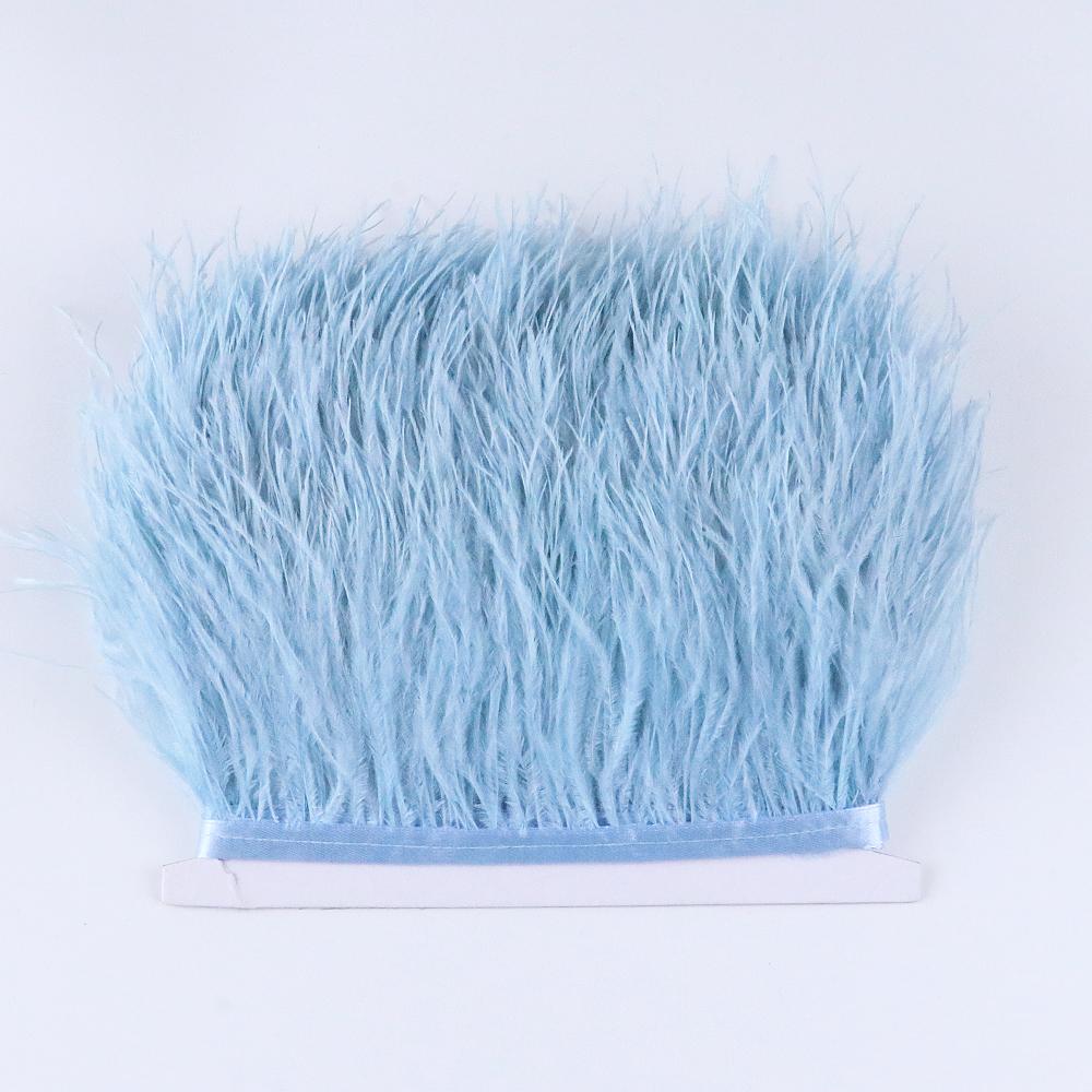 

1 Метр Натуральная Отделка из Страусиных Перьев 8-10 См Свадебное Платье для Вечеринки DIY Швейные Аксессуары Обработка Ювелирных Изделий Лента Плюмаж Поделки 8-10CM светло-синий